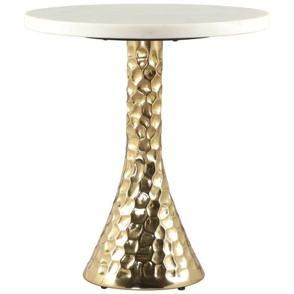 Lira Accent Table, Blanc/Or km5852072