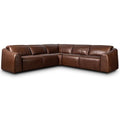 Alondra Cuir Power Recliner 5 Piece Sectional, Sonoma Coco
