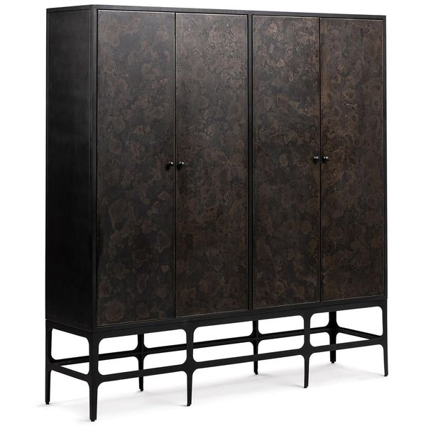 Amilio Tall Cabinet, Rust Noir