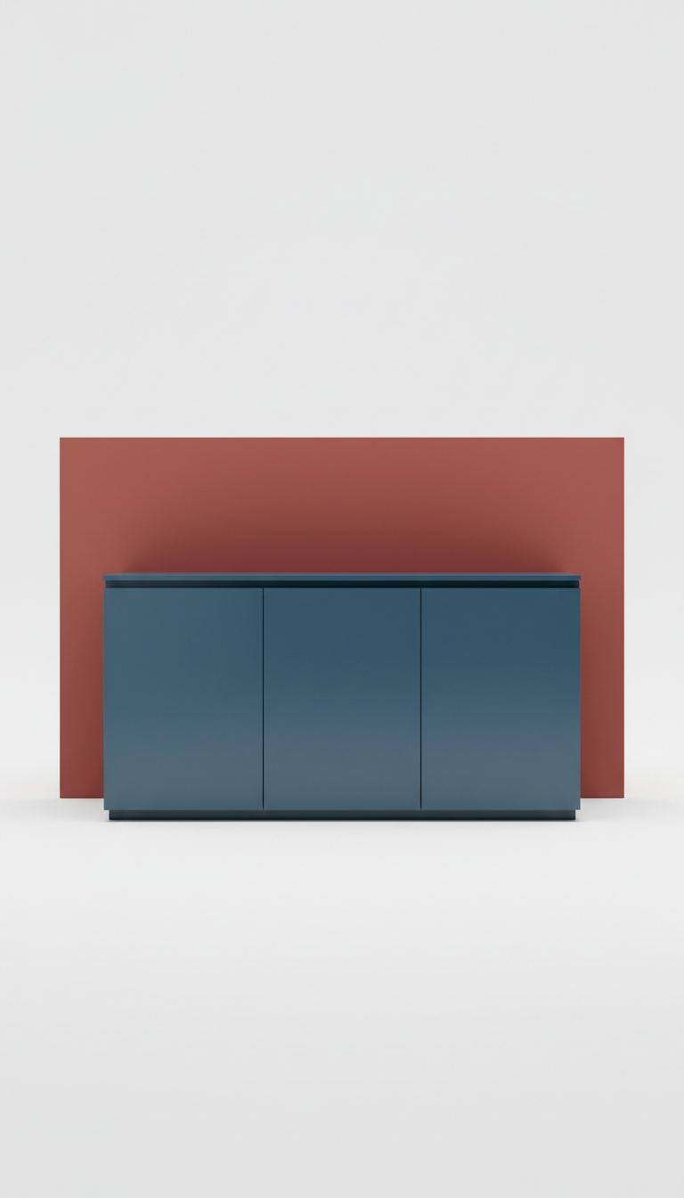 Buffet laqué bleu urbain